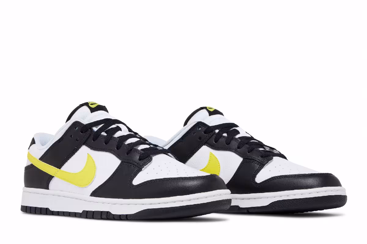 Nike Dunk Low Black Opti Yellow, view 9
