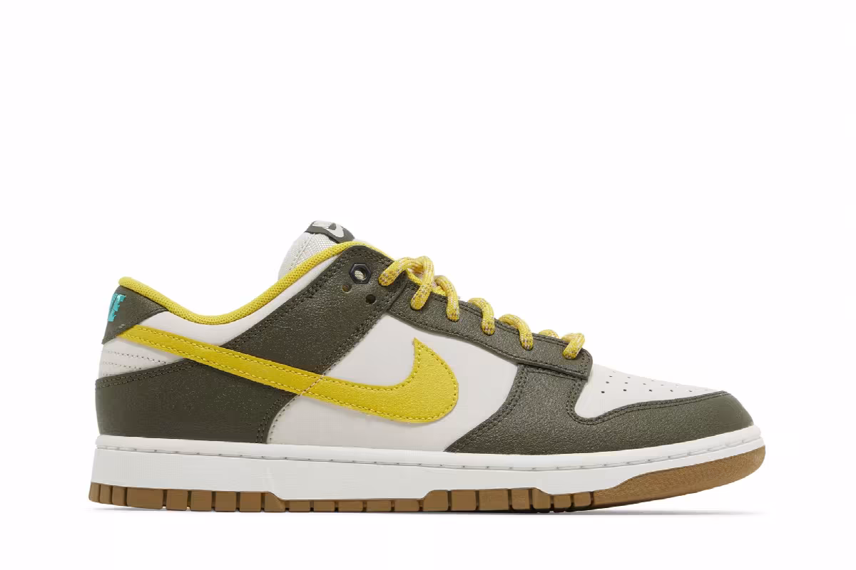 Nike Dunk Low Premium Cargo Khaki Vivid Sulfur, view 2