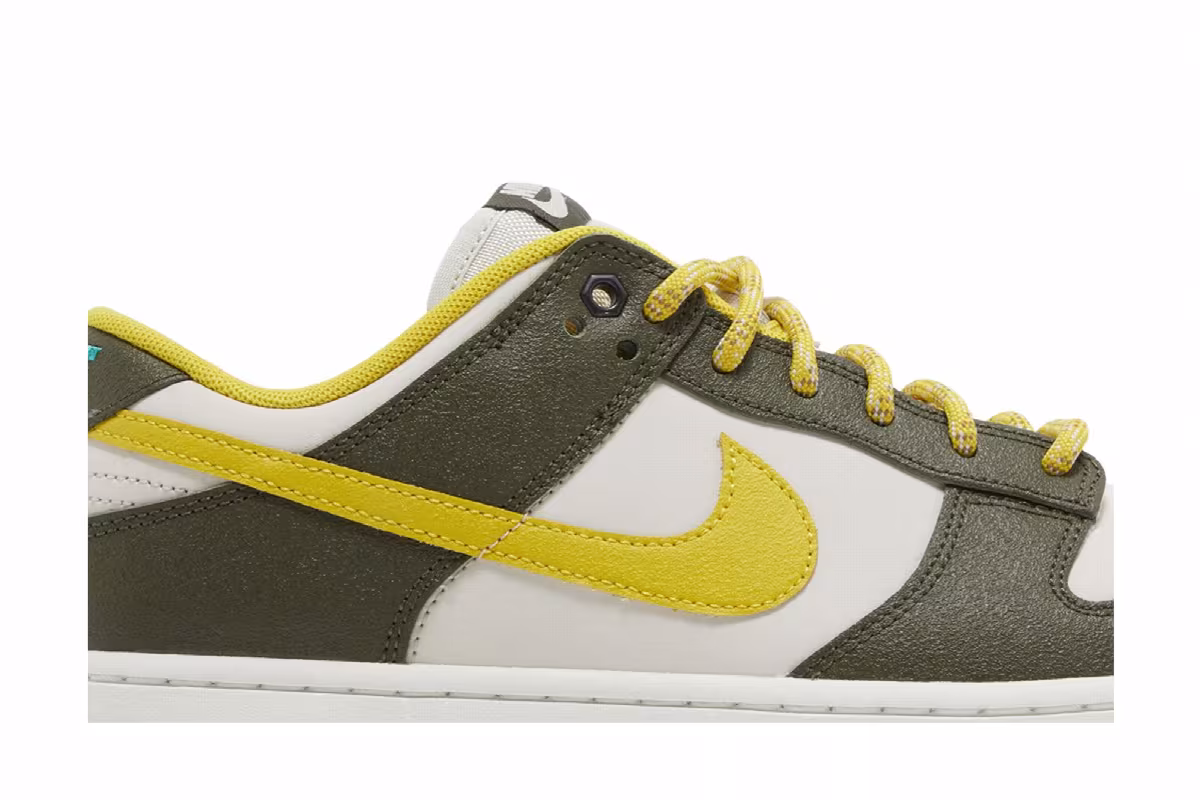 Nike Dunk Low Premium Cargo Khaki Vivid Sulfur, view 3