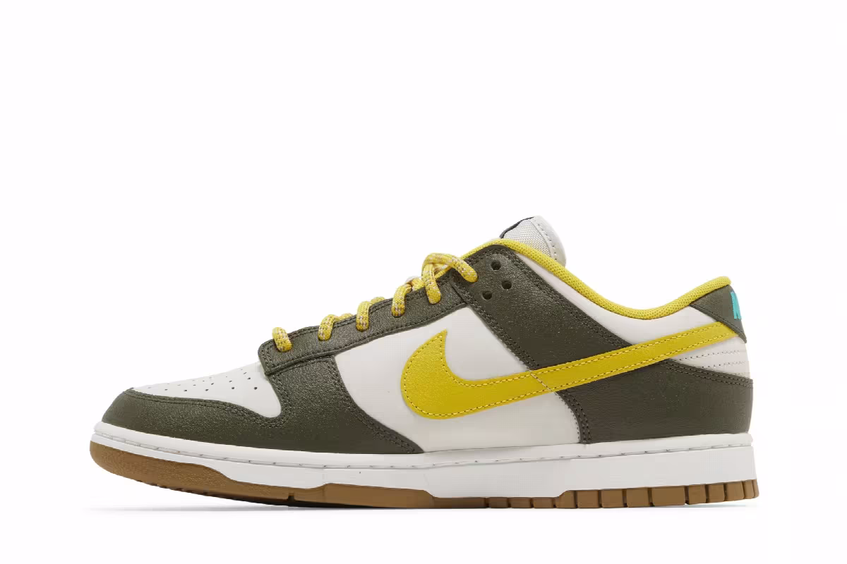 Nike Dunk Low Premium Cargo Khaki Vivid Sulfur, view 4