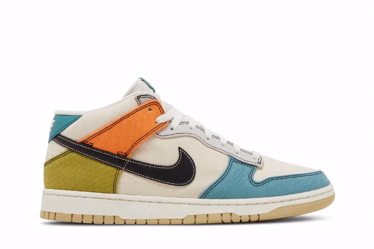 Nike Dunk Mid Pale Ivory Multi-Color, view 2