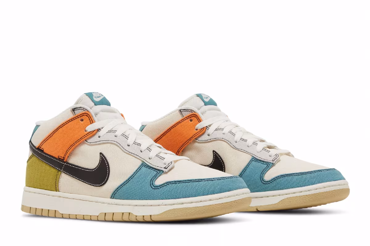 Nike Dunk Mid Pale Ivory Multi-Color, view 9