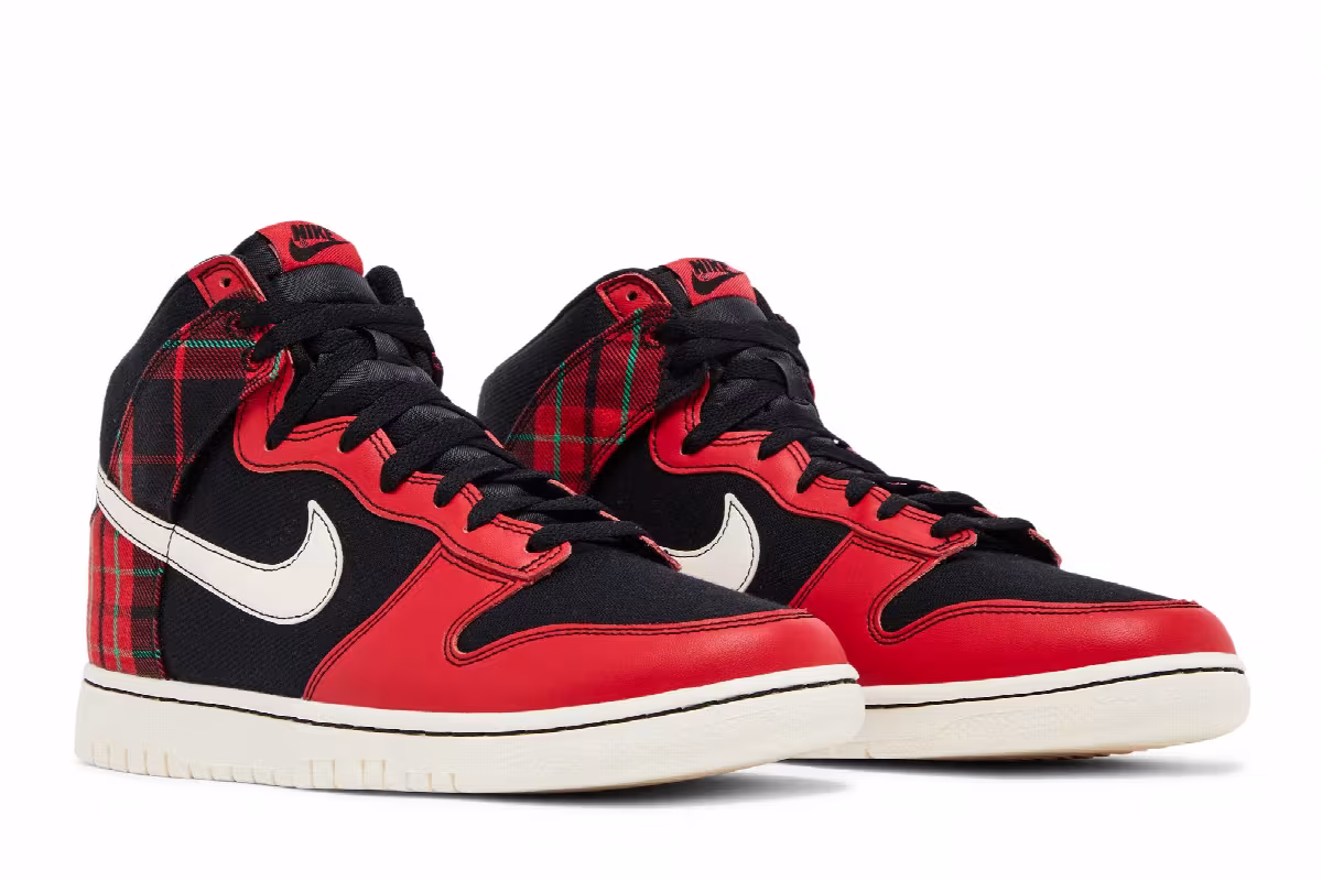 Nike Dunk High SE Tartan Plaid, view 9
