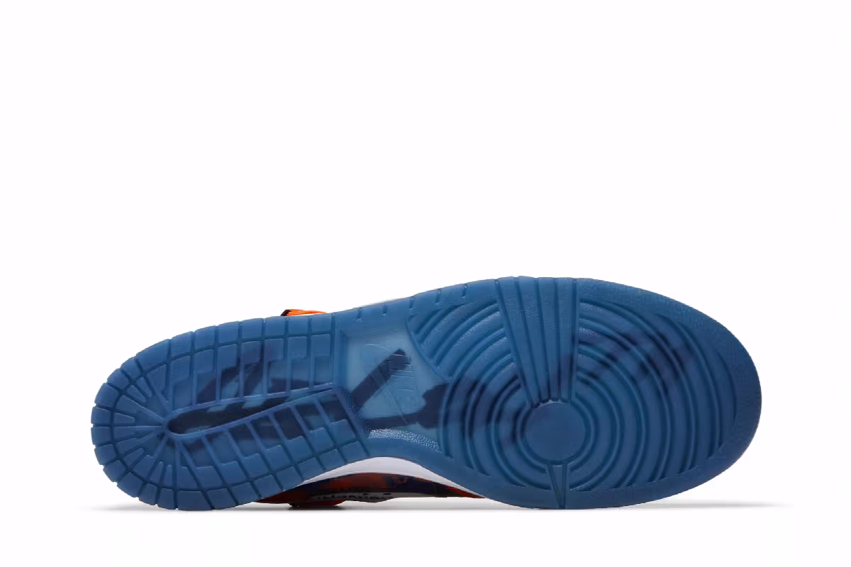 Off-White x Futura x Nike Dunk Low New York Mets, view 5