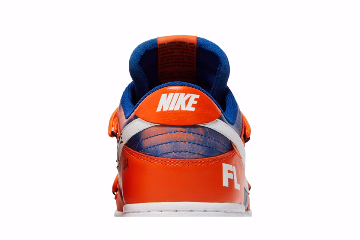 Off-White x Futura x Nike Dunk Low New York Mets, view 8