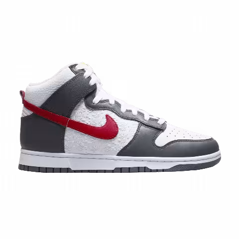 Nike Dunk High 'Embossed Hoops - Iron Grey Gym Red'