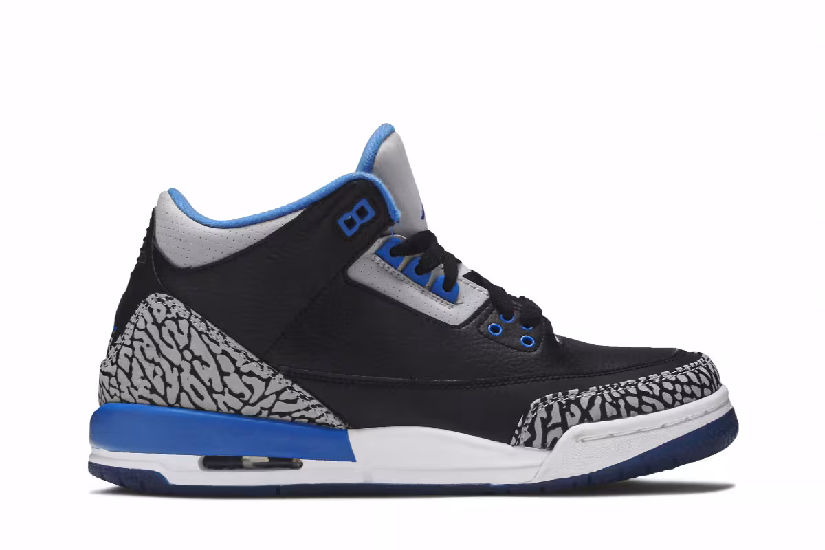 Air Jordan 3 BG Sport Blue, view 2