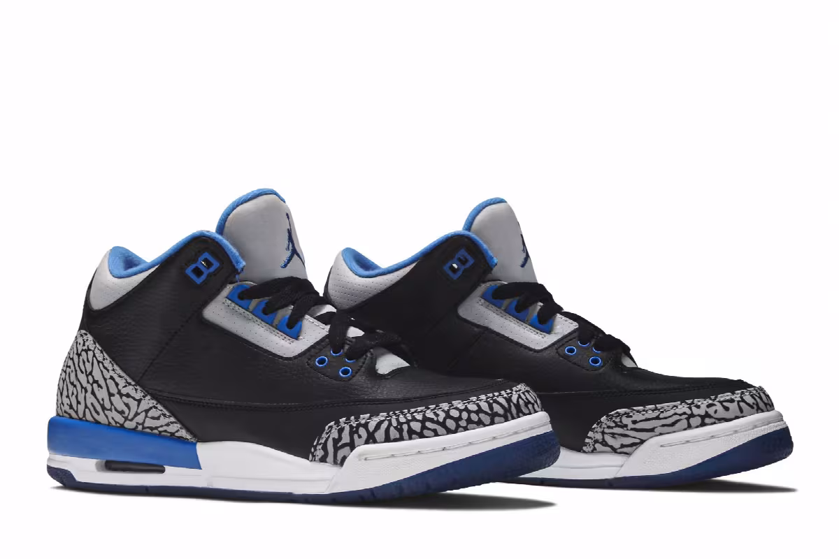 Air Jordan 3 BG Sport Blue, view 9