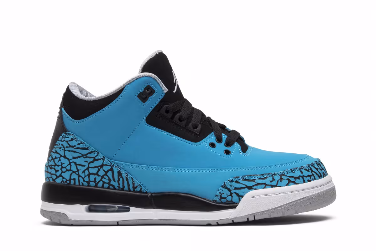 Air Jordan 3 BG Powder Blue, view 2