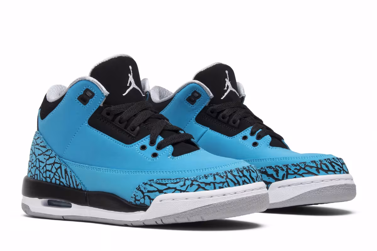 Air Jordan 3 BG Powder Blue, view 9