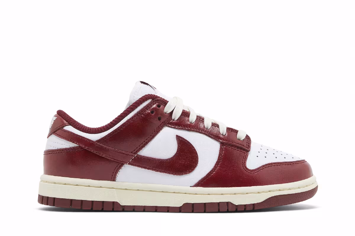 Nike Women's Dunk Low Premium Vintage Red, view 2