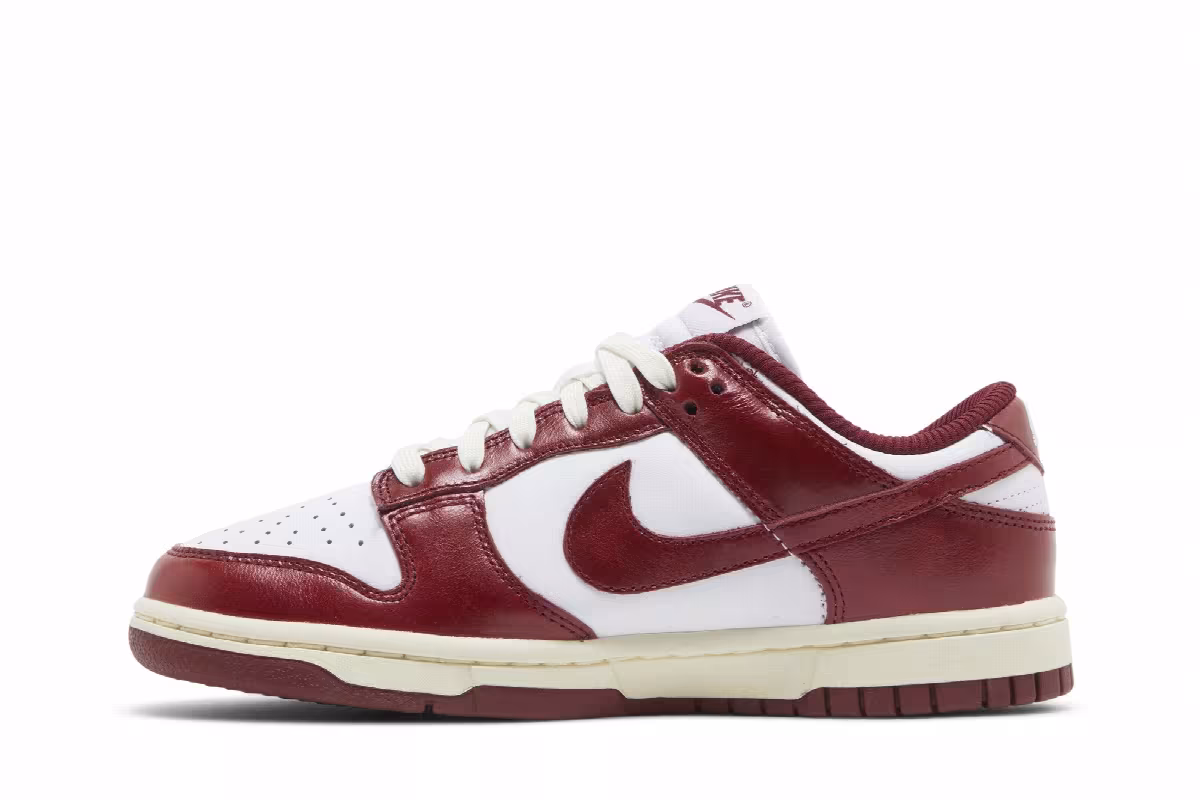 Nike Women's Dunk Low Premium Vintage Red, view 4