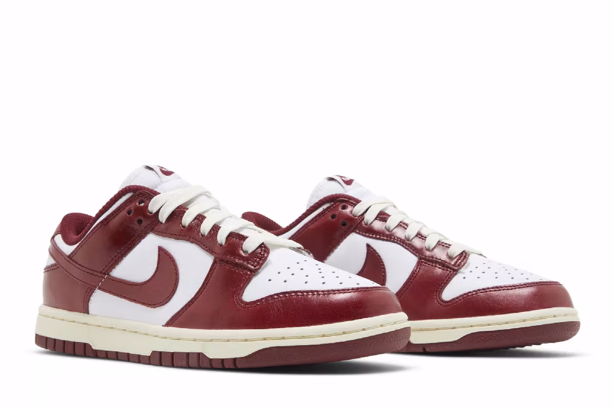 Nike Women's Dunk Low Premium Vintage Red, view 9