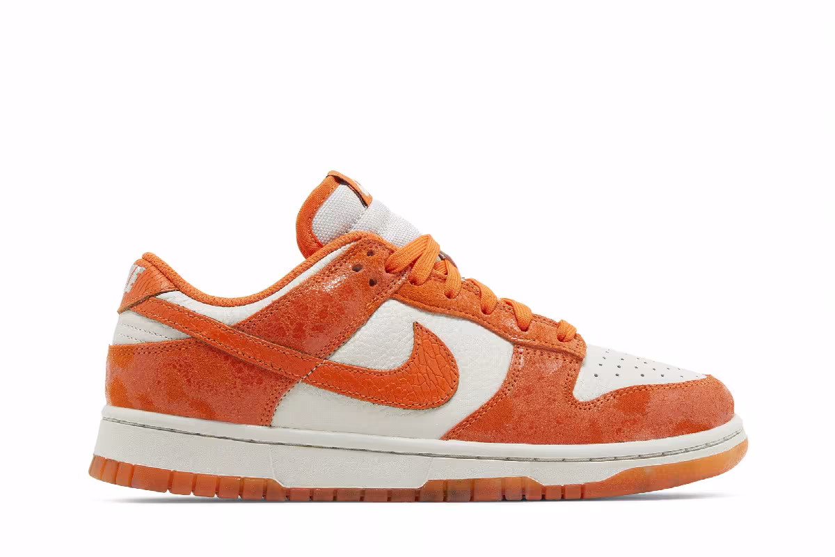 Nike Women's Dunk Low Cracked Orange, view 2
