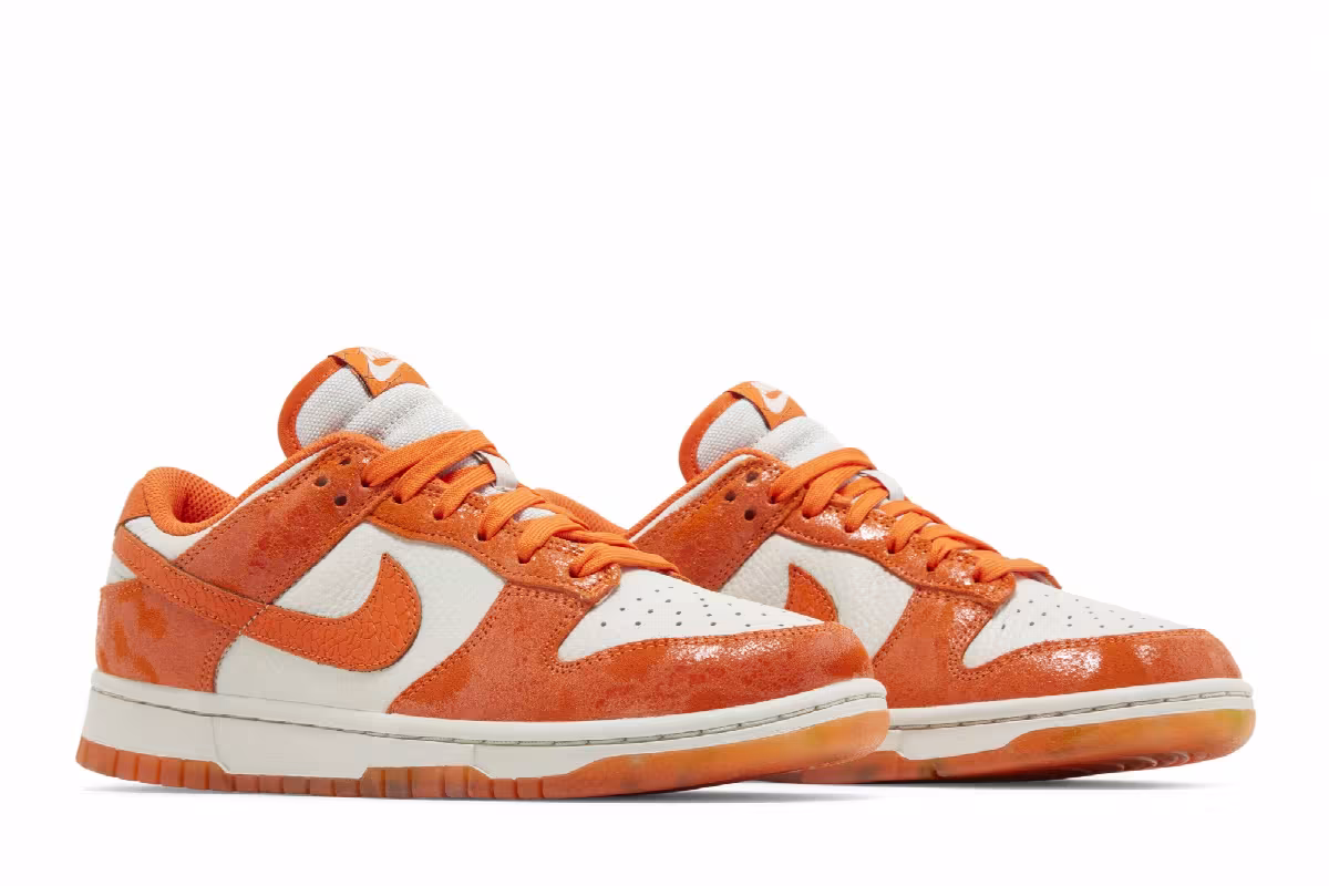 Nike Women's Dunk Low Cracked Orange, view 9
