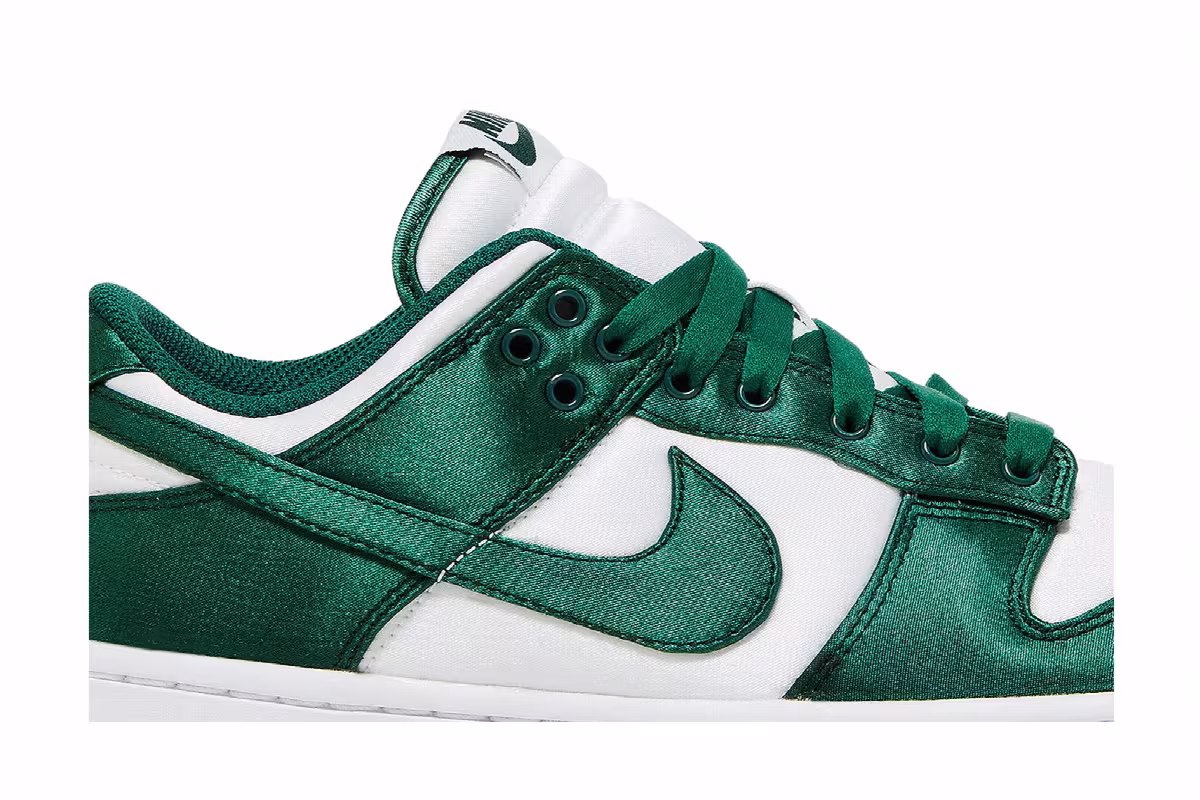 Nike Women's Dunk Low Satin Green, view 3