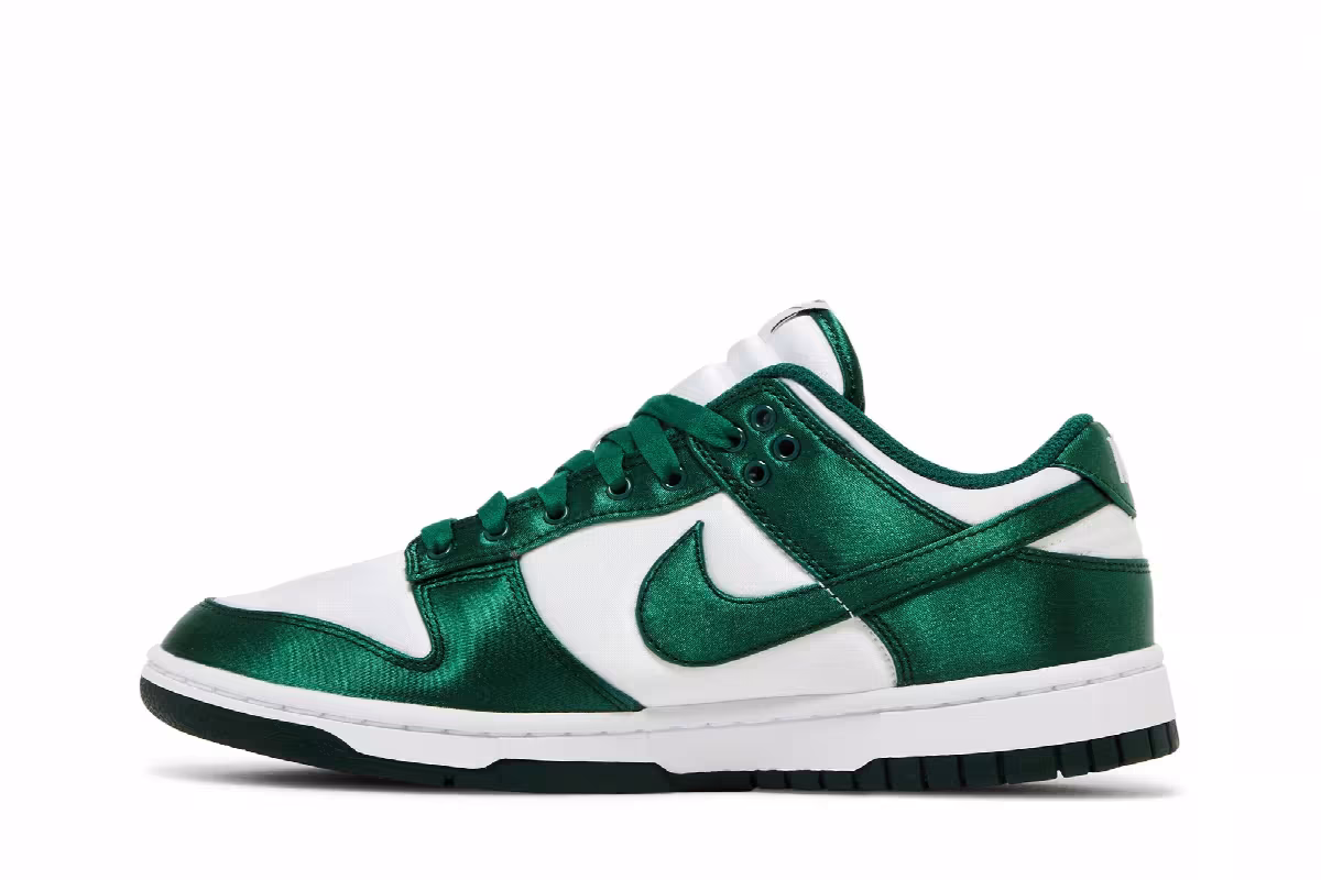 Nike Women's Dunk Low Satin Green, view 4