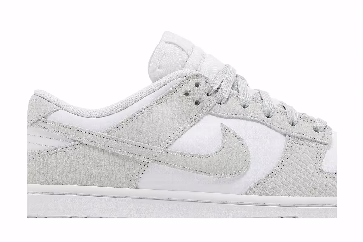 Nike Women's Dunk Low Light Silver Corduroy, view 3