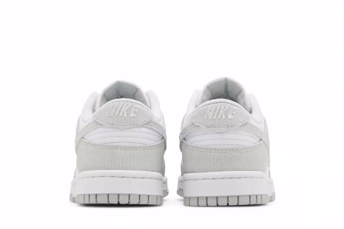 Nike Women's Dunk Low Light Silver Corduroy, view 7