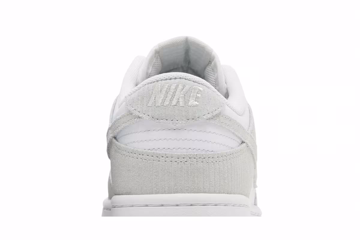 Nike Women's Dunk Low Light Silver Corduroy, view 8