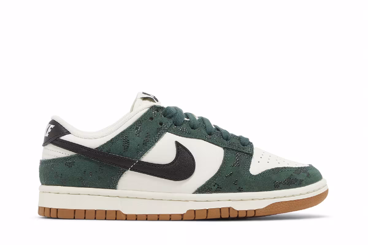Nike Women's Dunk Low Green Snake, view 2