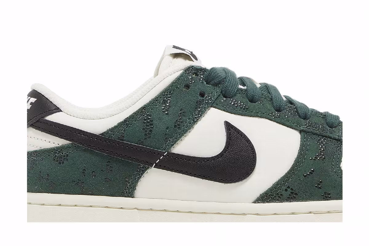 Nike Women's Dunk Low Green Snake, view 3