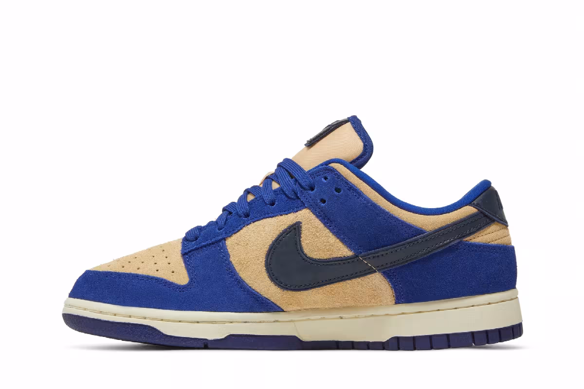 Nike Women's Dunk Low LX Blue Suede, view 4