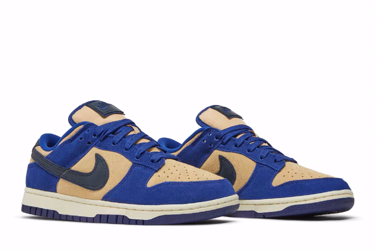 Nike Women's Dunk Low LX Blue Suede, view 9