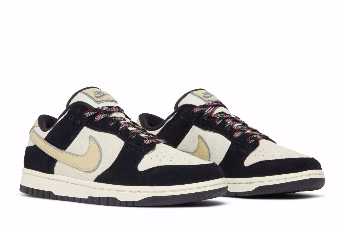 Nike Women's Dunk Low LX Black Suede, view 9