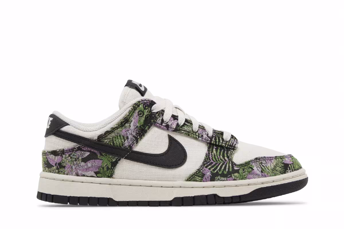 Nike Women's Dunk Low Next Nature Floral Tapestry, view 2