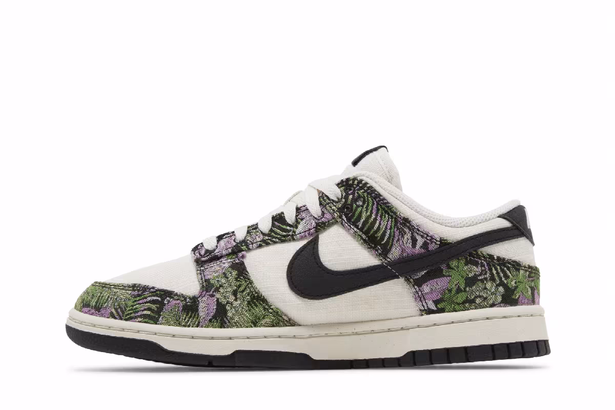 Nike Women's Dunk Low Next Nature Floral Tapestry, view 4