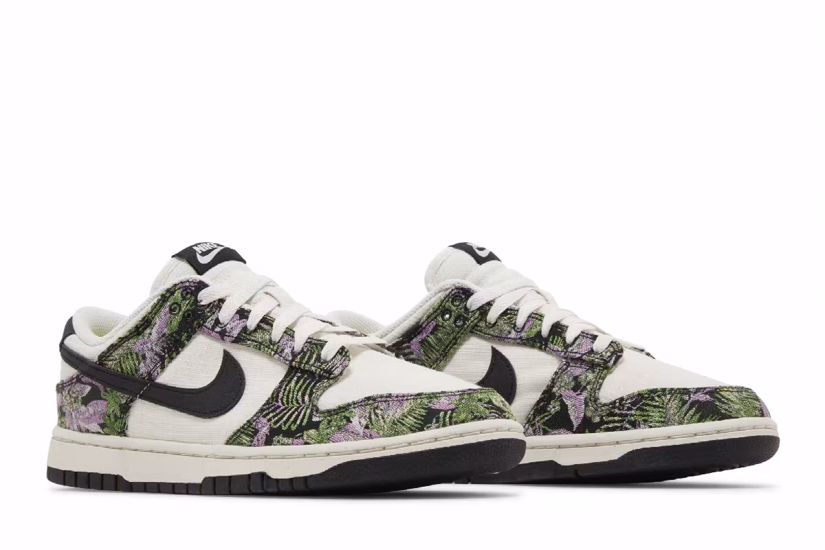 Nike Women's Dunk Low Next Nature Floral Tapestry, view 9