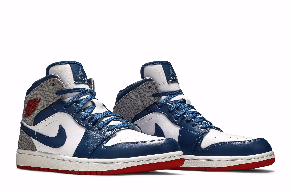 Air Jordan 1 Mid True Blue, view 9