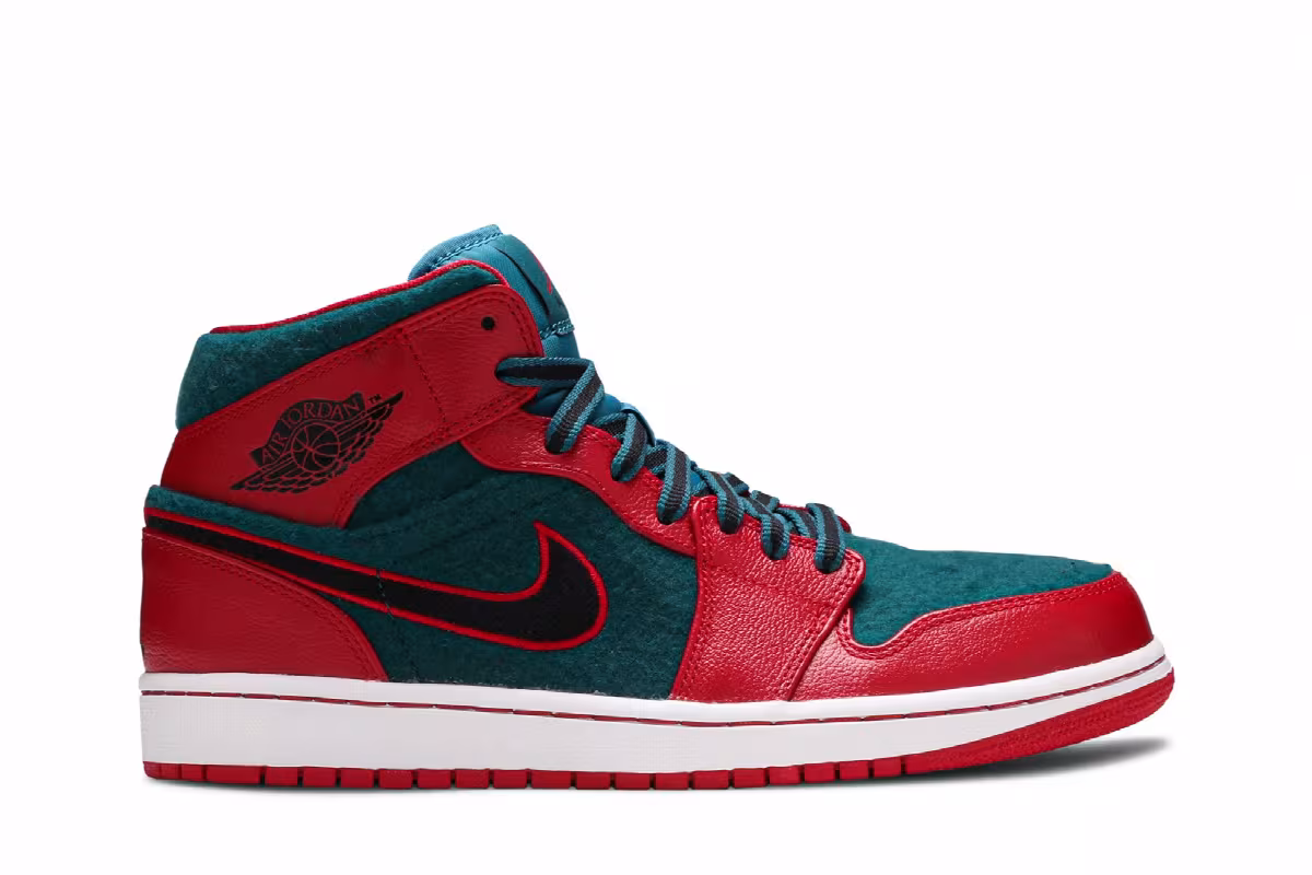Air Jordan 1 Mid Gym Red Dark Sea, view 2