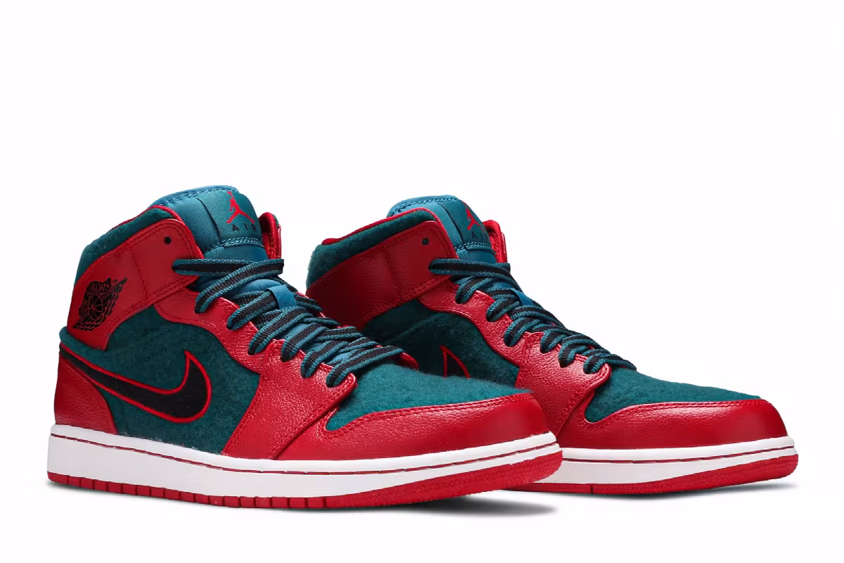 Air Jordan 1 Mid Gym Red Dark Sea, view 9
