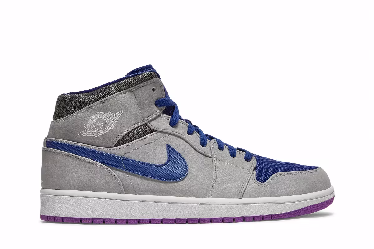 Air Jordan 1 Mid Matte Silver Purple, view 2