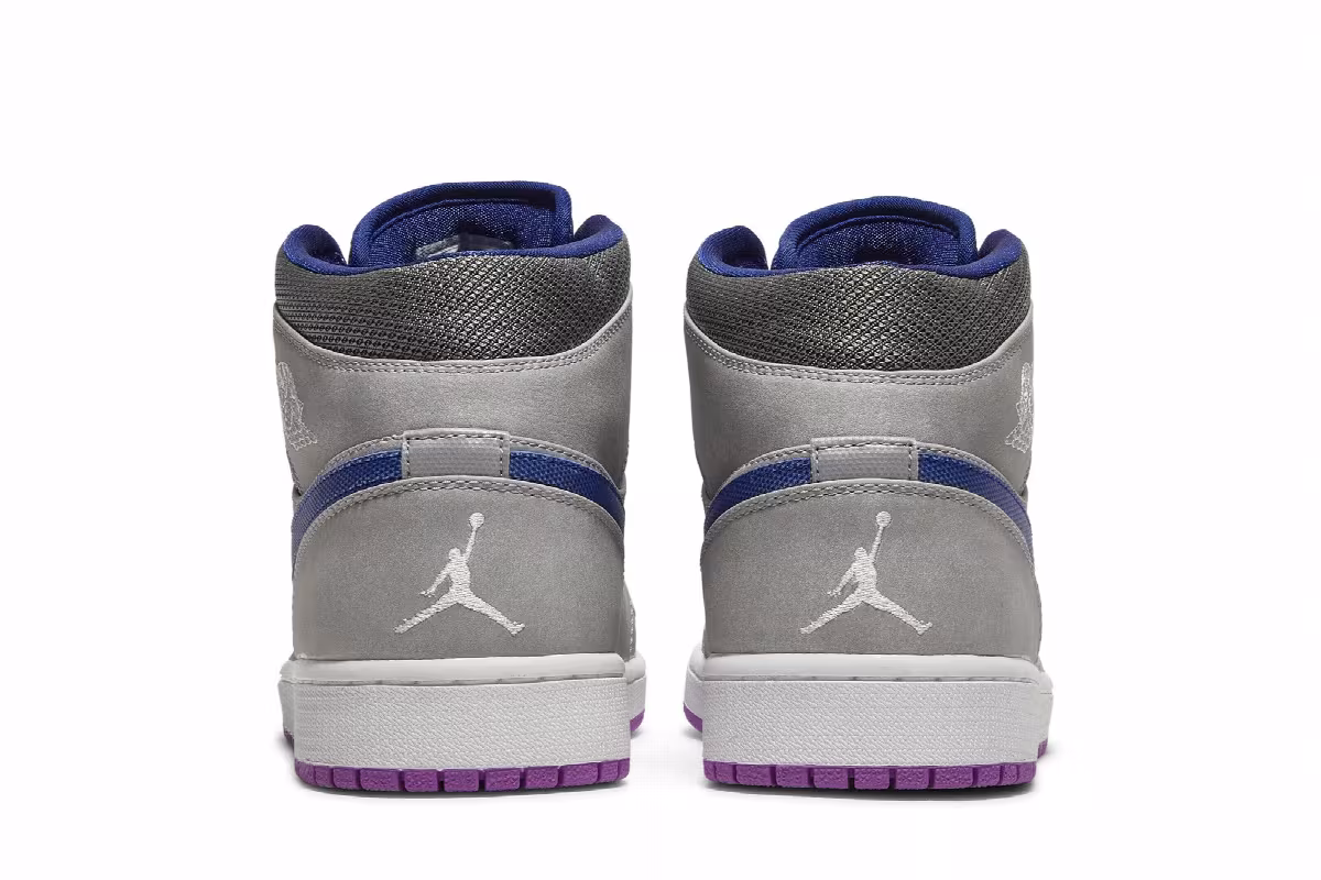 Air Jordan 1 Mid Matte Silver Purple, view 7