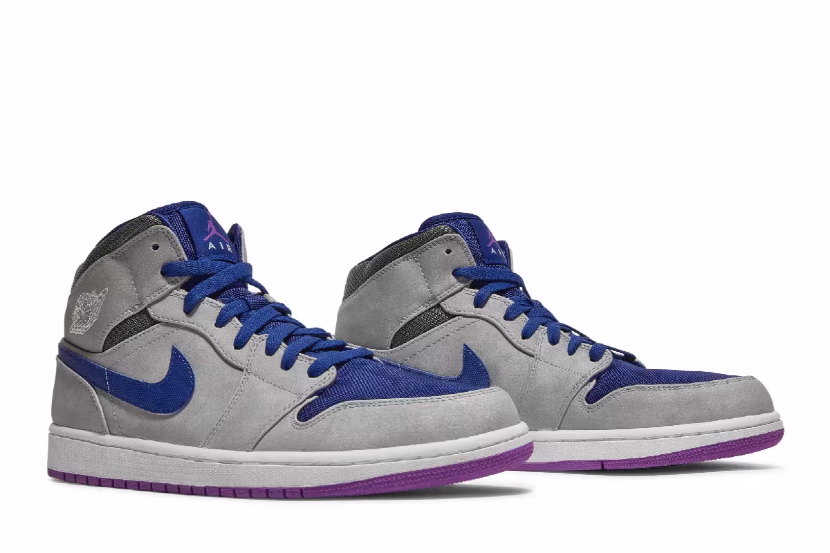 Air Jordan 1 Mid Matte Silver Purple, view 9