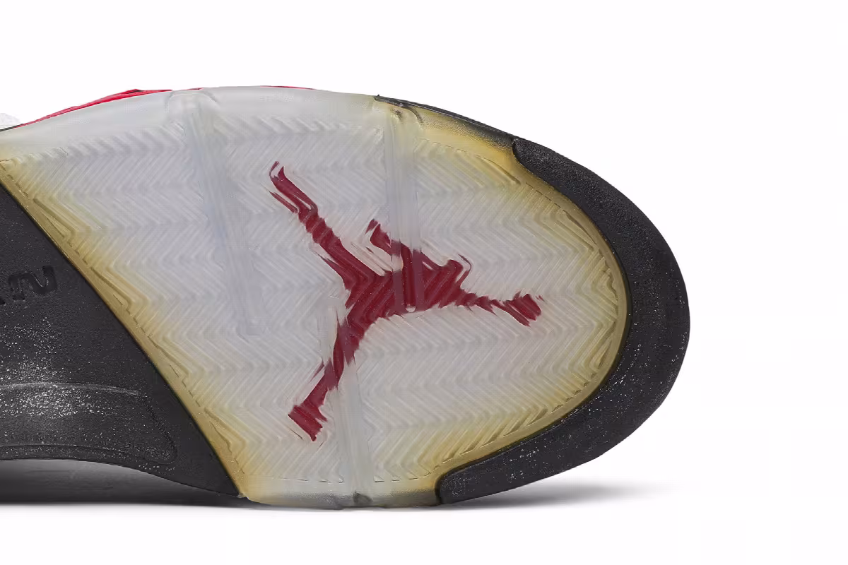 Air Jordan 5 White Fire Red 2013, view 6