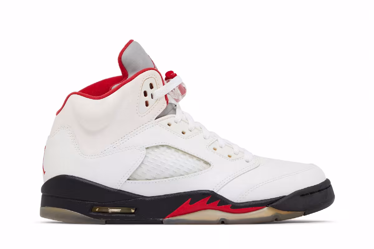 Air Jordan 5 GS White Fire Red 2013, view 2