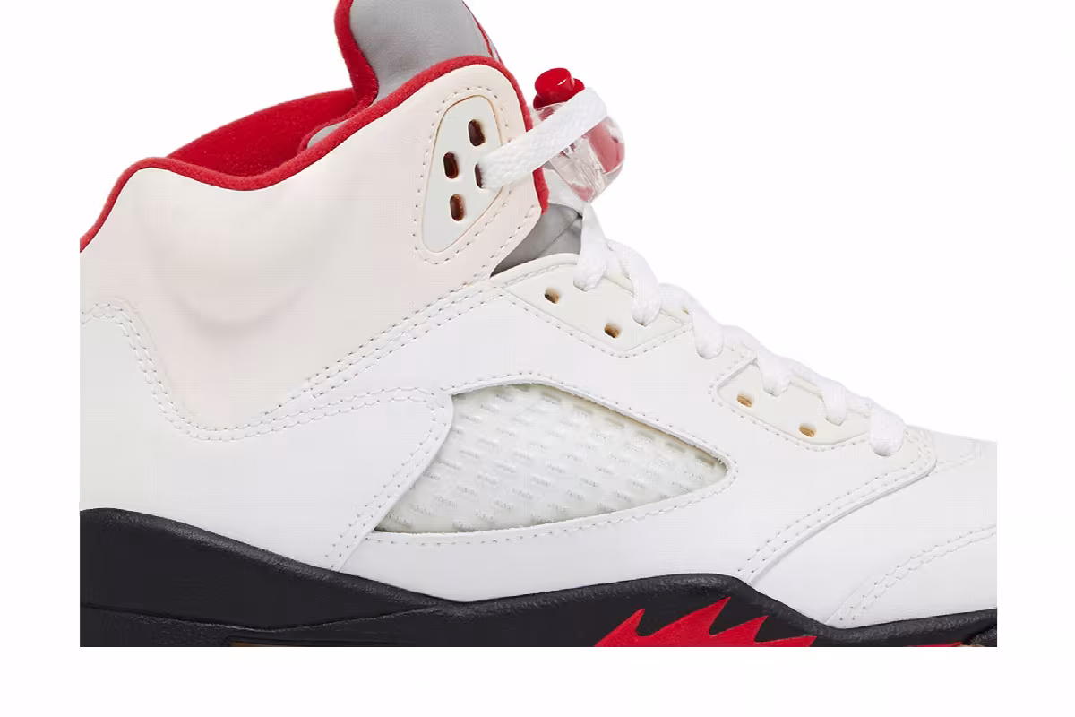 Air Jordan 5 GS White Fire Red 2013, view 3