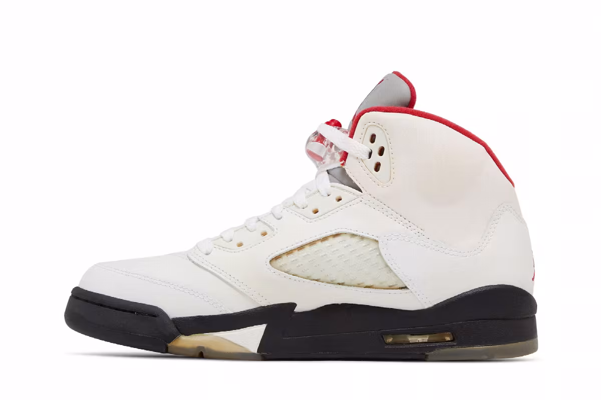 Air Jordan 5 GS White Fire Red 2013, view 4