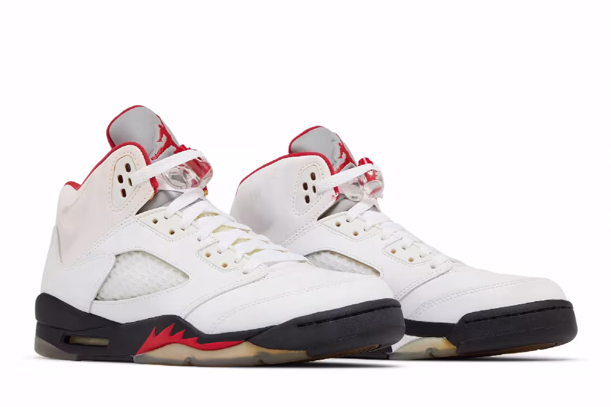 Air Jordan 5 GS White Fire Red 2013, view 9