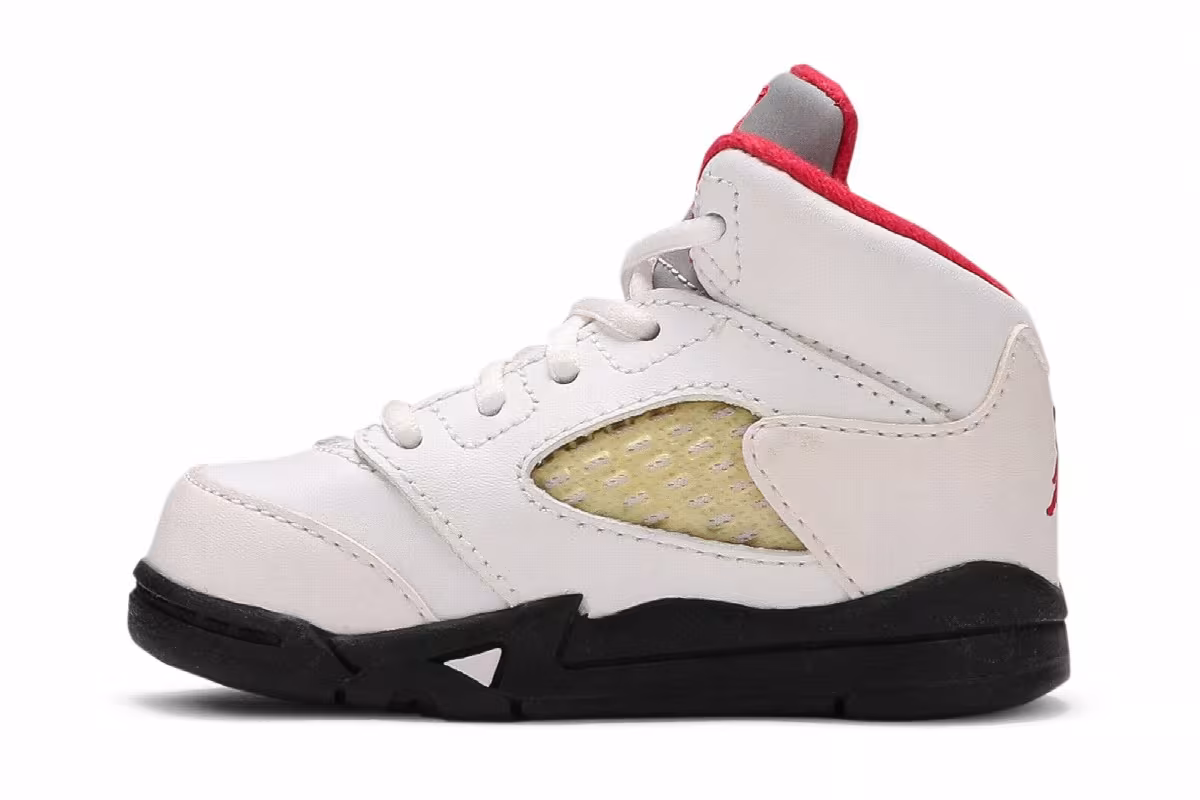 Air Jordan 5 TD White Fire Red 2013, view 4