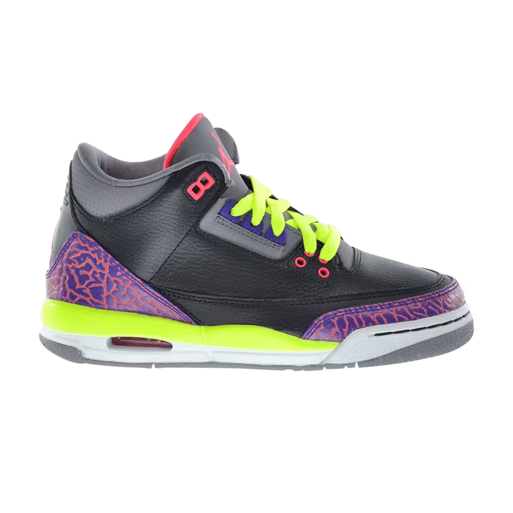 Air Jordan 3 GS Black Atomic Red