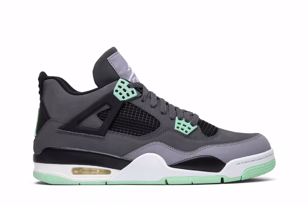 Air Jordan 4 Green Glow, view 2