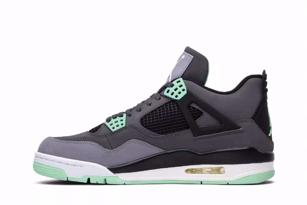 Air Jordan 4 Green Glow, view 4