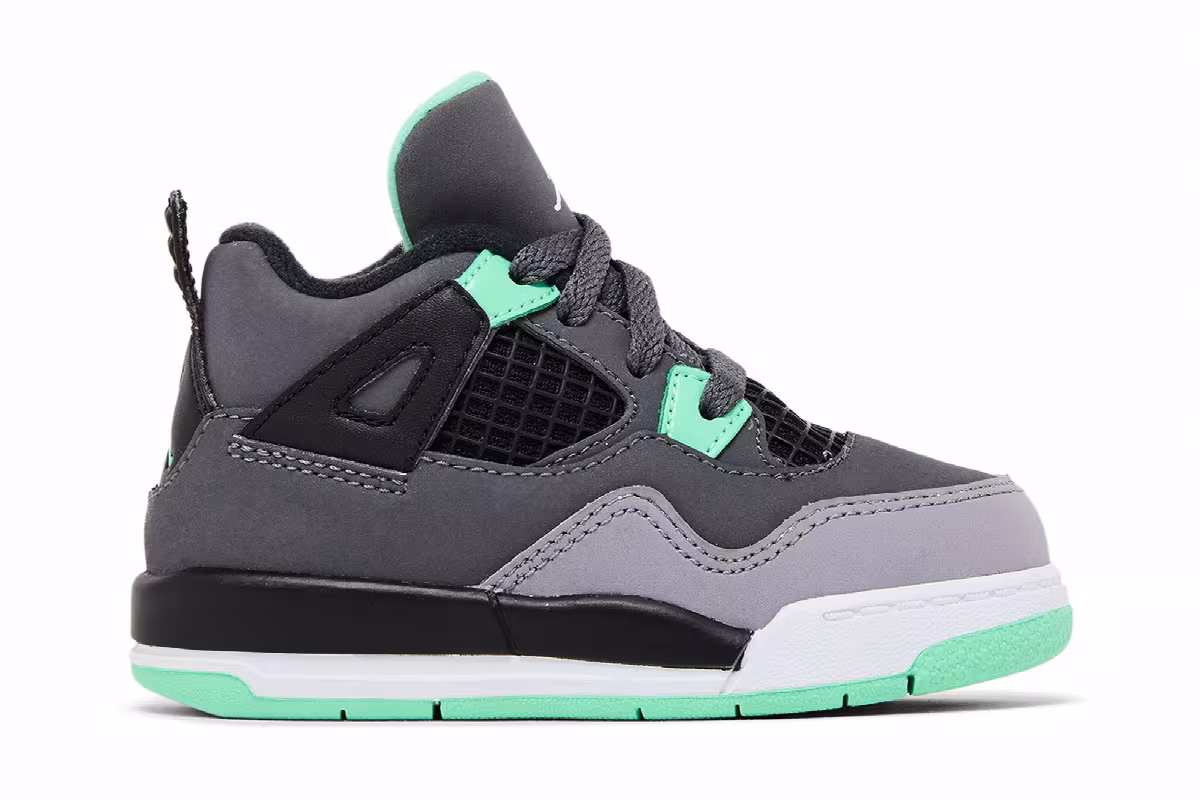 Air Jordan 4 TD Green Glow, view 2