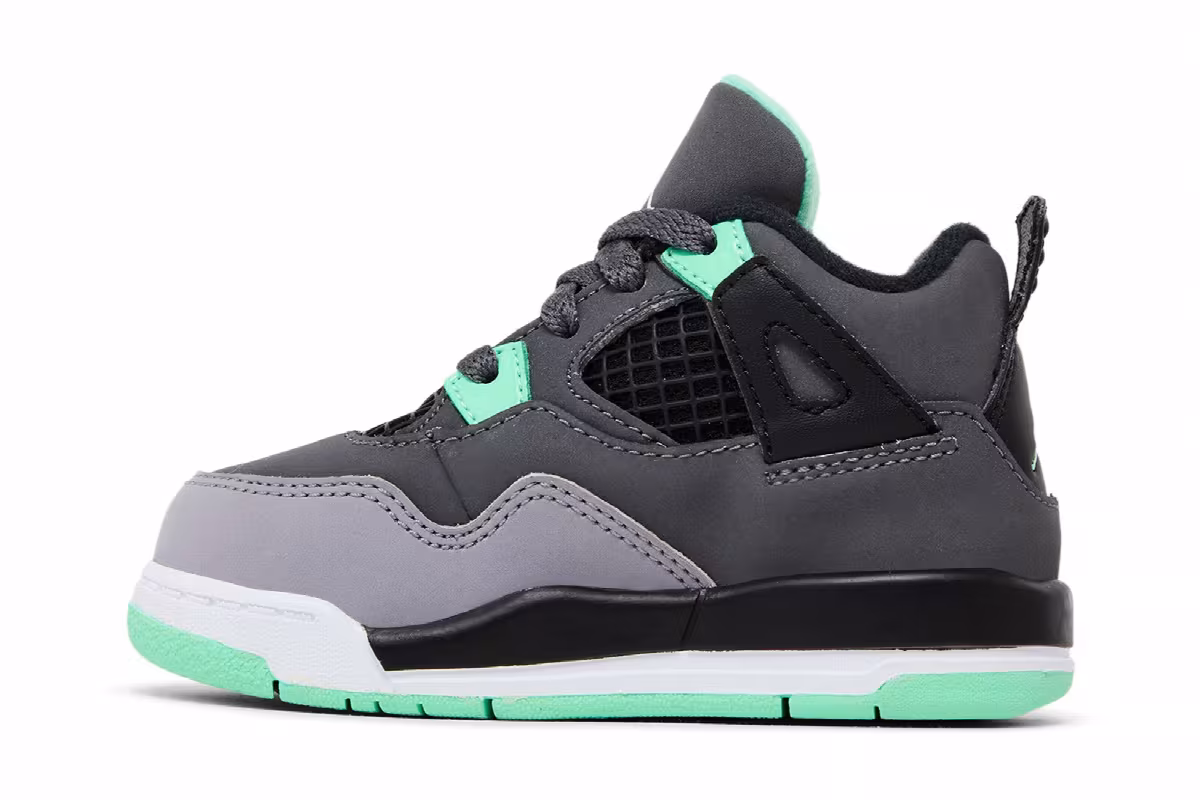 Air Jordan 4 TD Green Glow, view 4