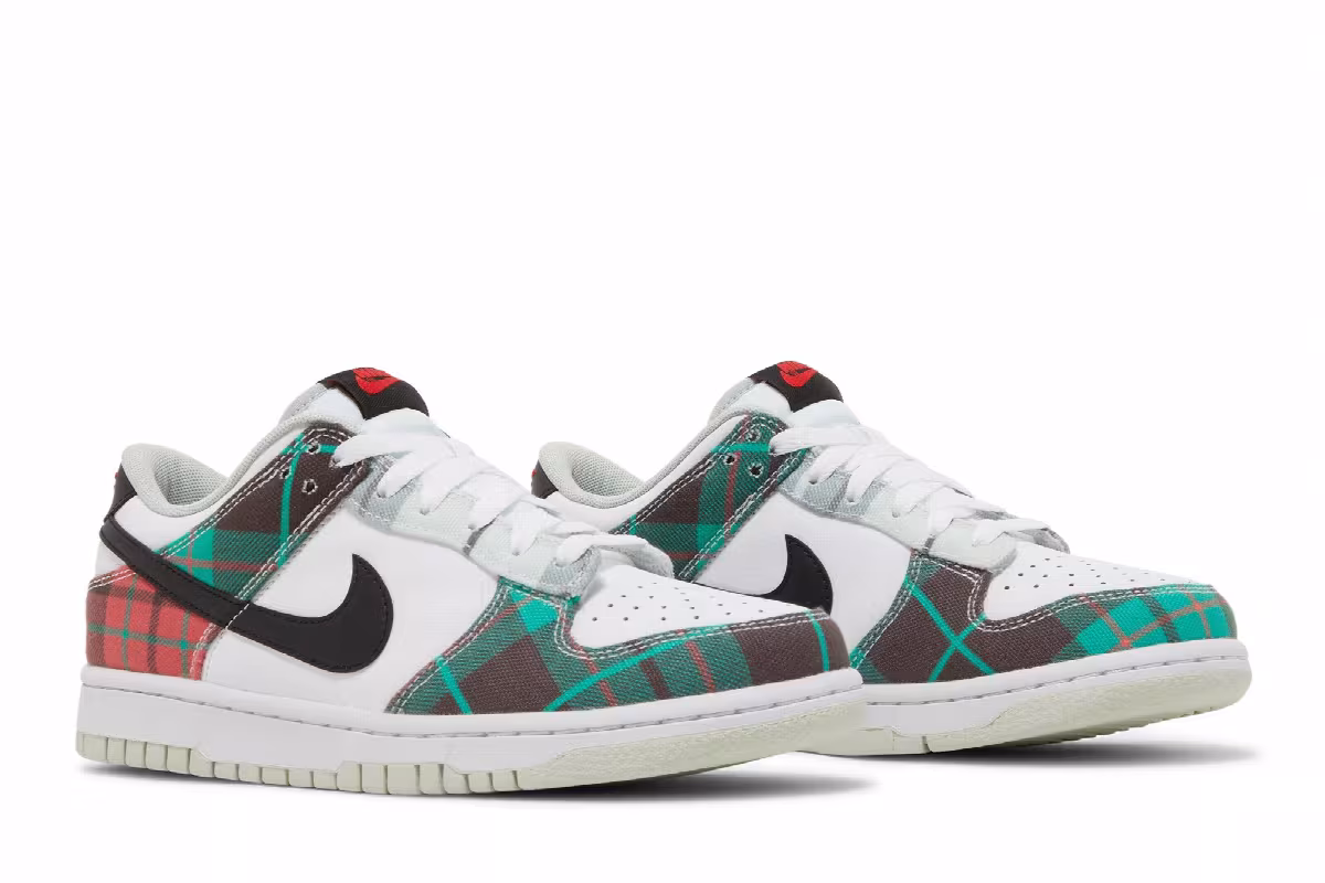 Nike Dunk Low SE GS Tartan Plaid, view 9